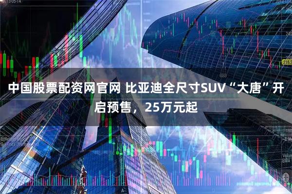 中国股票配资网官网 比亚迪全尺寸SUV“大唐”开启预售,25万元起